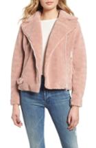 Women's Mother Faux Fur Moto Jacket - Pink