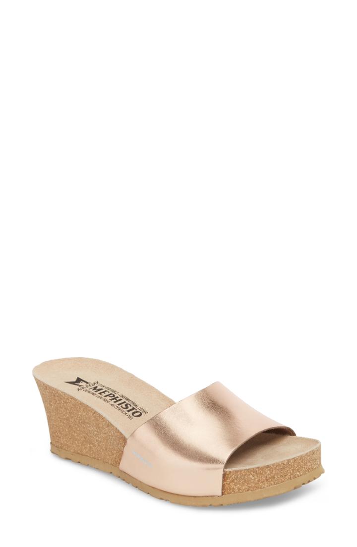 Women's Mephisto Lise Platform Wedge Sandal M - Pink