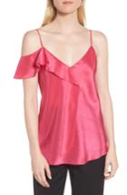 Women's Lewit Ruffle Silk Camisole - Pink
