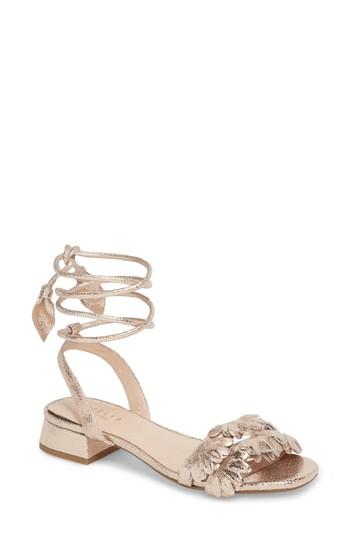 Women's Cecelia New York Fleur Ankle Wrap Sandal M - Pink