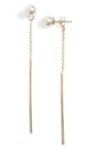 Women's Sole Society Pearly Bead & Bar Front/back Earrings