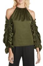 Women's Amur Nikki Cold Shoulder Blouse - Green