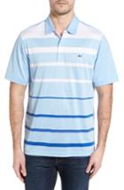 Men's Vineyard Vines Stripe Jersey Polo - Blue