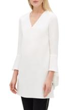 Women's Lafayette 148 New York Rosita Silk Double Georgette Blouse - White