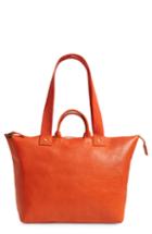 Clare V. Le Zip Leather Tote - Red