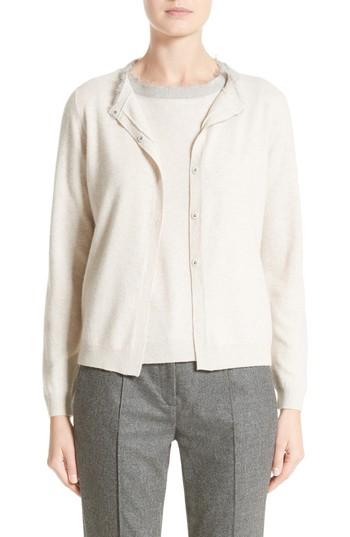 Women's Fabiana Filippi Platinum Wool, Silk & Cashmere Cardigan Us / 42 It - White