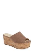 Women's Charles By Charles David Crisp Platform Wedge Sandal M - Beige