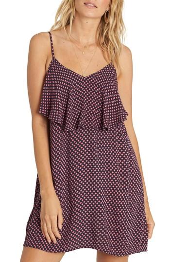 Women's Billabong Done Down Ruffle Dress - Blue