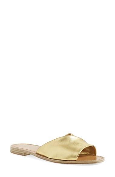 Women's Diane Von Furstenberg 'caserta' Slide Sandal M - Metallic