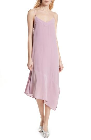 Women's Equipment Jada Asymmetrical Silk Slip Dress - Purple