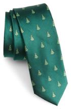 Men's The Tie Bar O Christmas Tree Silk Skinny Tie, Size - Green