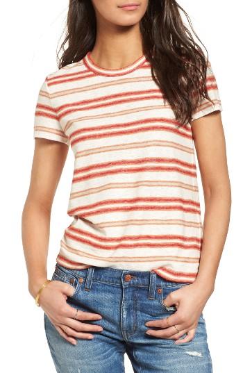 Women's Madewell Hi-fi Stripe Tee - Yellow
