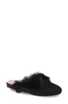 Women's Patricia Green Stella Genuine Rabbit Fur Loafer Mule M - Black