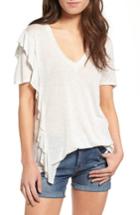 Women's Treasure & Bond Asymmetrical Ruffle Oversize Tee