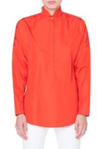 Women's Akris Punto Button Sleeve Tunic Top - Orange