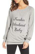 Women's The Laundry Room Freakin' Weekend Cozy Lounge Sweatshirt - Grey