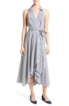 Women's Milly Stripe Midi Wrap Dress
