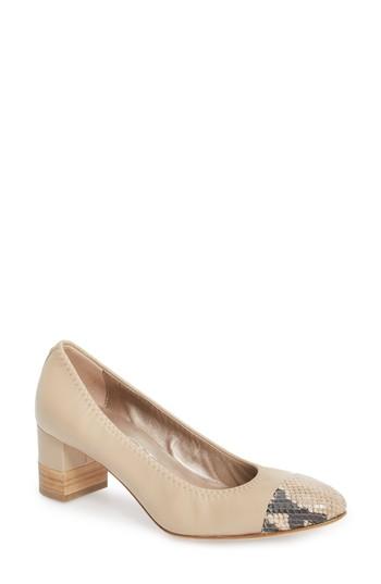 Women's Agl Block Heel Pump Us / 34eu - Beige