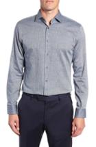Men's Calibrate Trim Fit Textured Stripe Dress Shirt .5 - 32/33 - Blue