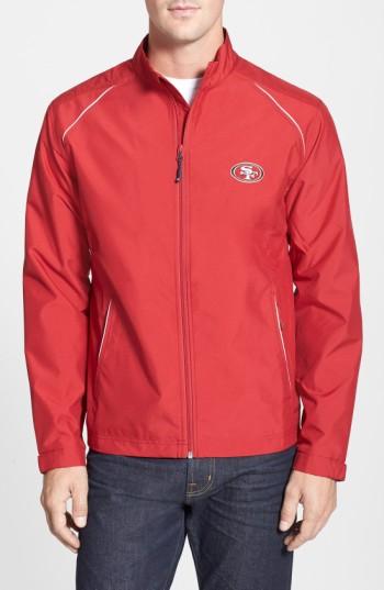 Men's Cutter & Buck San Francisco 49ers - Beacon Weathertec Wind & Water Resistant Jacket