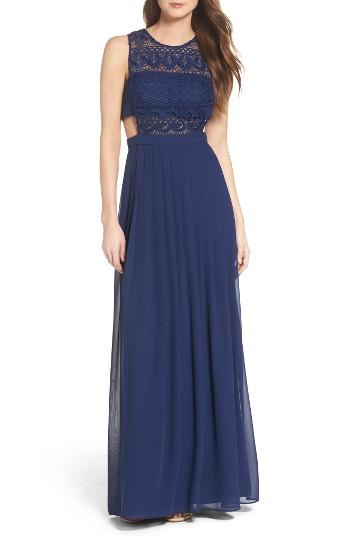 Women's Aidan By Aidan Mattox Illusion Gown