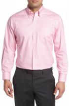 Men's Nordstrom Men's Shop Classic Fit Non-iron Gingham Dress Shirt - 33 - Pink (online Only)