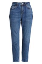 Petite Women's Topshop Petite Mid Denim Mom Jeans W X 28l (fits Like 24w) - Blue