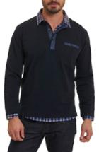 Men's Robert Graham Chancey Partial Button Pullover - Blue