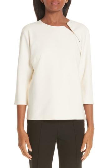 Women's Partow Zipper Detail Blouse - Ivory