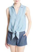 Women's Soft Joie Creta Chambray Tie Waist Top