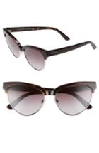 Women's Balenciaga 57mm Gradient Cat Eye Sunglasses - Black/ Gradient Smoke