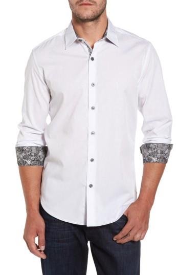 Men's Robert Graham Binghampton Regular Fit Sport Shirt - White