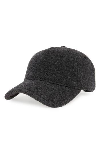 Women's Rag & Bone Marilyn Wool Baseball Cap - Black