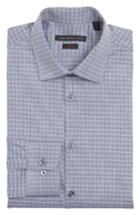 Men's John Varvatos Star Usa Slim Fit Plaid Dress Shirt R - Blue