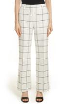 Women's Tory Burch Holt Windowpane Flare Leg Pants - White