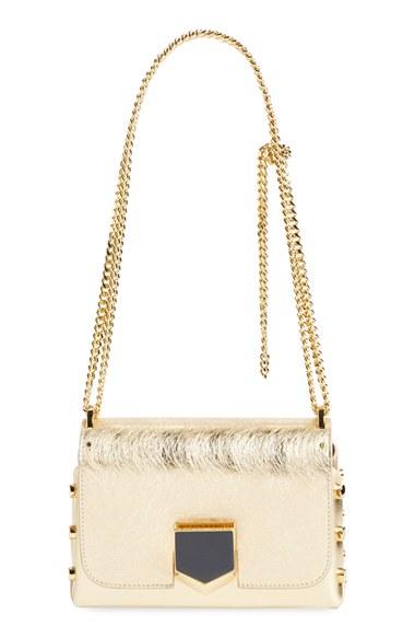 Jimmy Choo 'lockett ' Metallic Leather Shoulder Bag -
