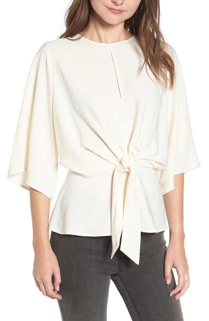 Women's Chelsea28 Tie Front Top - Ivory