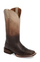 Women's Ariat Ombre Square Toe Western Boot .5 M - Brown