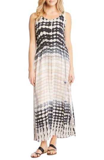 Women's Karen Kane Tie Dye Knit Maxi Dress - Black
