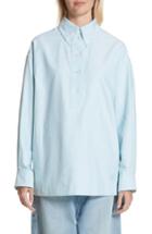 Women's Marc Jacobs Oversize Half Placket Shirt - Blue/green