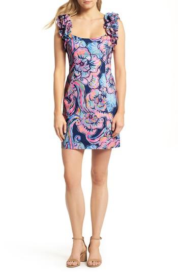 Women's Lilly Pulitzer Devina Ruffle Strap Dress - Blue