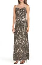 Women's Adrianna Papell Embellished Gown - Beige