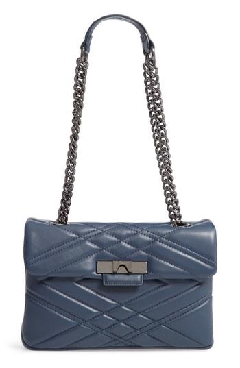 Kurt Geiger London Mayfair Quilted Leather Shoulder Bag - Blue