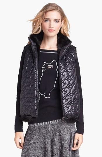 Marc By Marc Jacobs 'logan' Reversible Faux Fur Puffer Vest | LookMazing