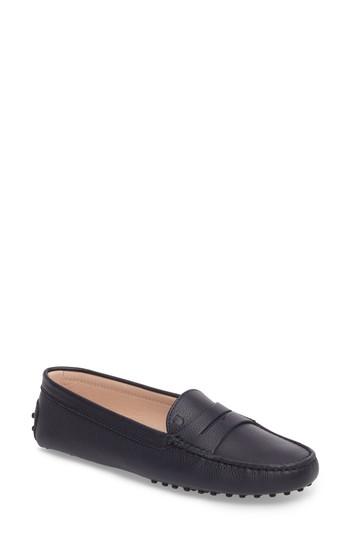 Women's Tod's 'gommini' Driving Moccasin Us / 39eu - Blue