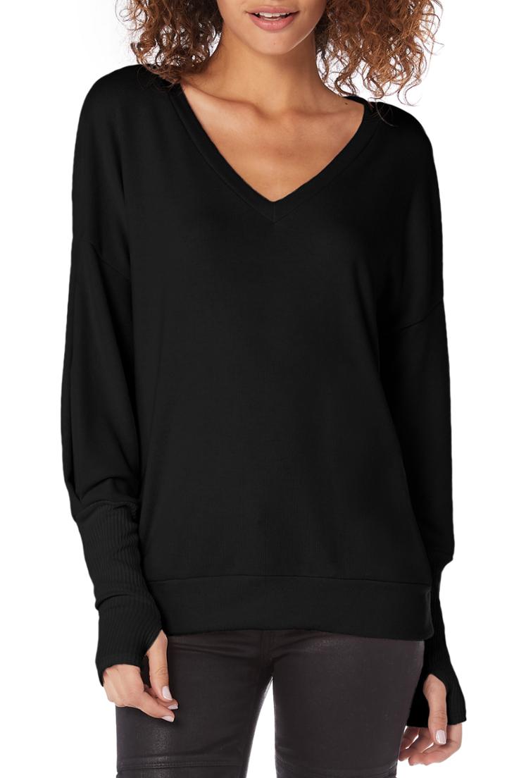 Women's Michael Stars Madison Brushed Jersey Sweater - Black