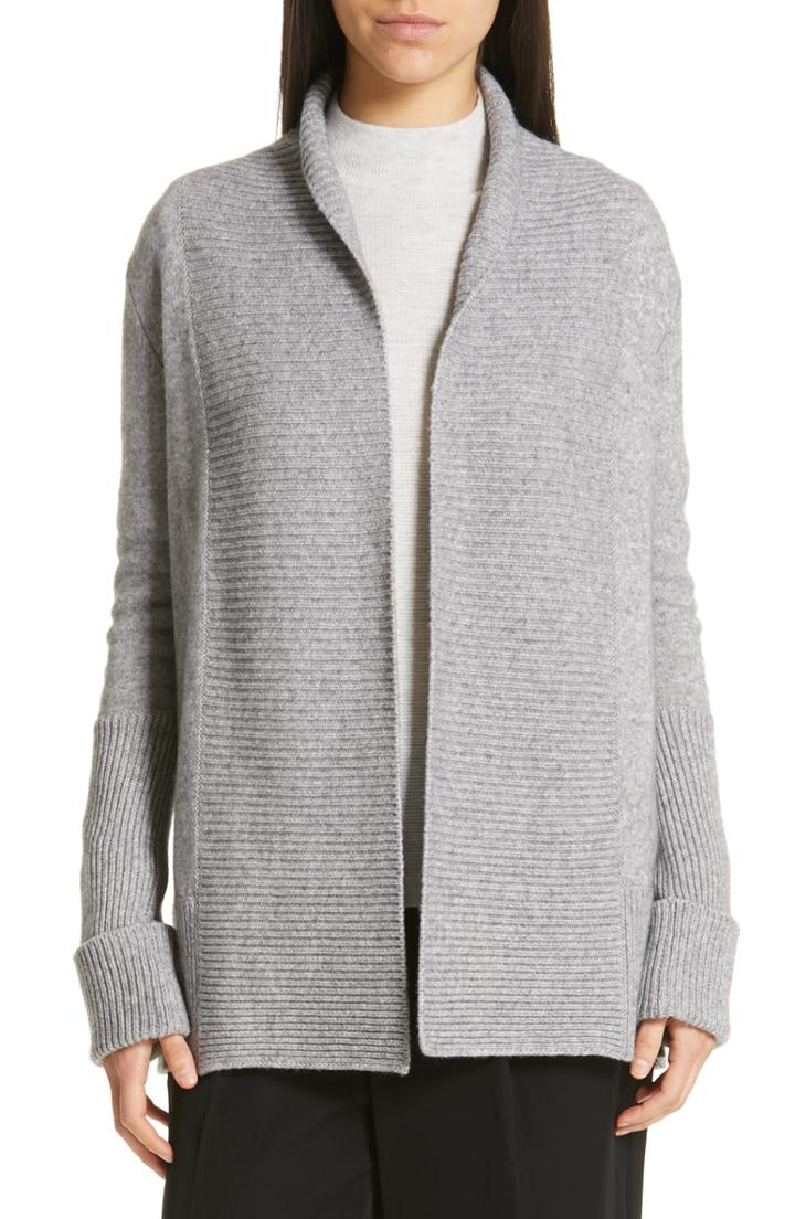 Women's Vince Wool & Cashmere Cardigan - Grey