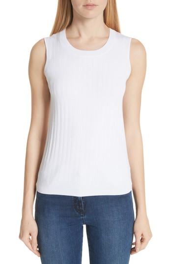 Women's St. John Collection Monica Knit Shell, Size - White