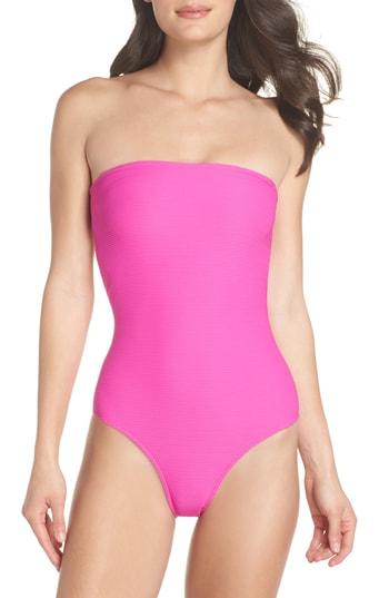 Women's Billabong Tanlines Strapless One-piece Swimsuit - Pink