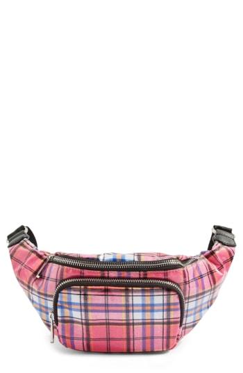 Topshop Callie Check Belt Bag - Pink
